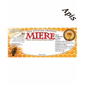 Eticheta miere din stupina proprie (116x50 mm)